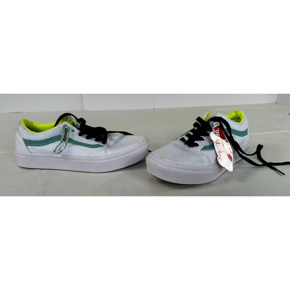 NWT Vans Off The Wall Old Skool Comfy Cush Skate Shoes Juniors Size 5.5 White